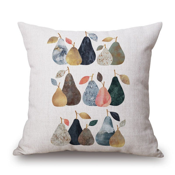 Cushions & Decorative Pillows Pears On Cotton Linen Pillow Cover