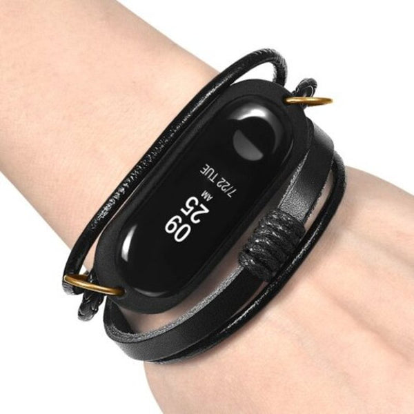 Watch Bands Personalized Fashion Braided Bracelet Replacement Wristband For Xiaomi Band 3 Black