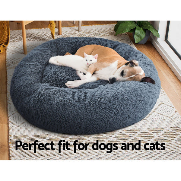 Pet Beds I.Pet Bed Dog Cat Large 90Cm Dark Grey