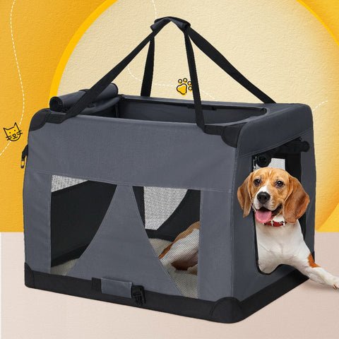 I.Pet Carrier Soft Crate Dog Cat Travel Portable Cage Kennel Foldable 4Xl