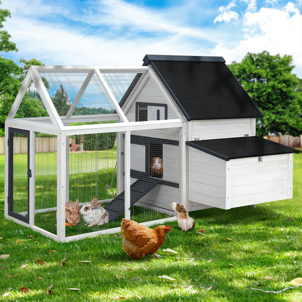 Small Animal Cages & Hutches I.Pet Ipet Chicken Coop Rabbit Hutch Large House Run Cage Xl Bunny Wooden