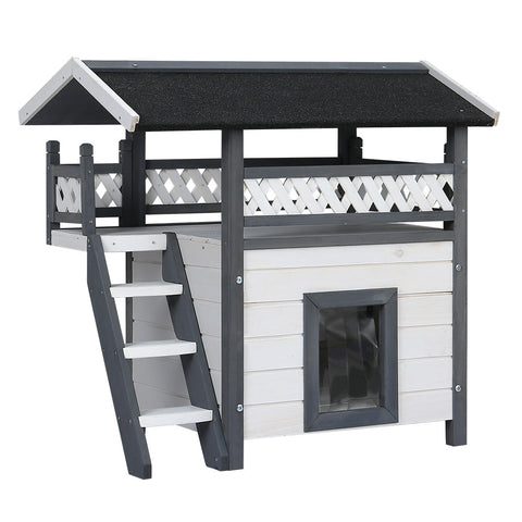 Small Animal Cages & Hutches I.Pet Ipet Rabbit Hutch Cat House Shelter Outdoor Wooden Small Dog Houses Kennel