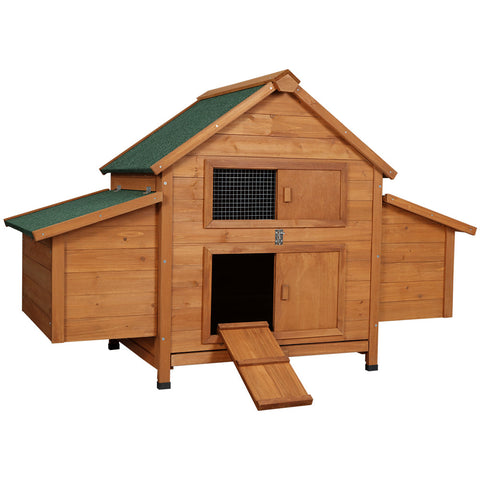 Small Animal Cages & Hutches I.Pet Chicken Coop Large Rabbit Hutch House Run Cage Wooden Outdoor