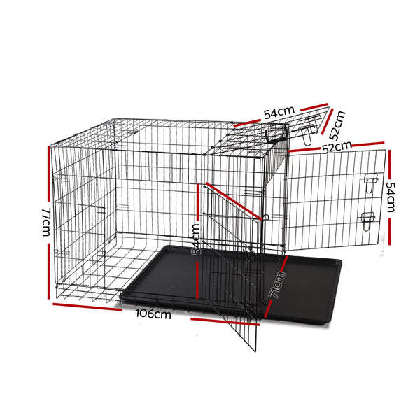 Dog Cages I.Pet Dog Cage 42Inch Black