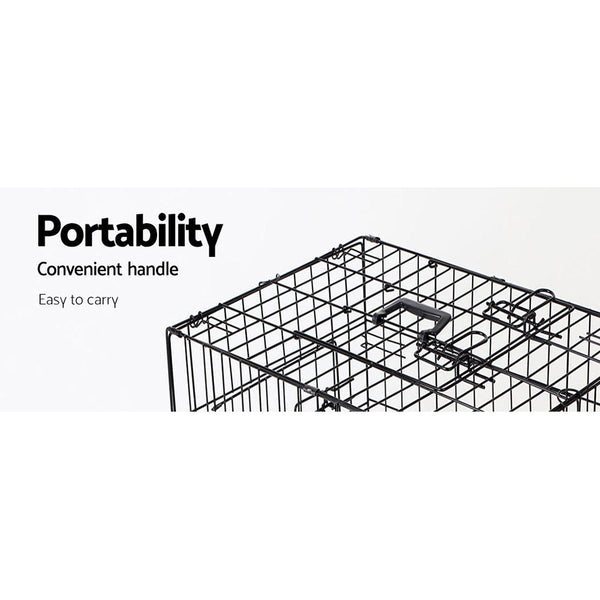 Dog Cages I.Pet Dog Cage 42Inch Black