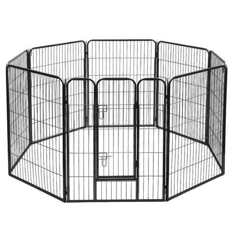 Fences & Pens I.Pet Playpen Dog 40" 8 Panel Puppy Enclosure Fence Cage