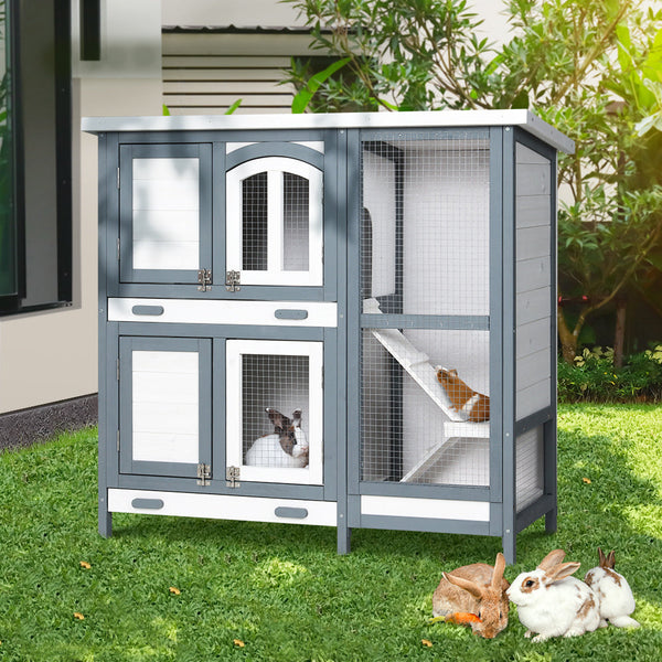 Small Animal Cages & Hutches I.Pet Ipet Rabbit Hutch Large Chicken Coop Wooden House Run Cage Bunny Guinea Pig