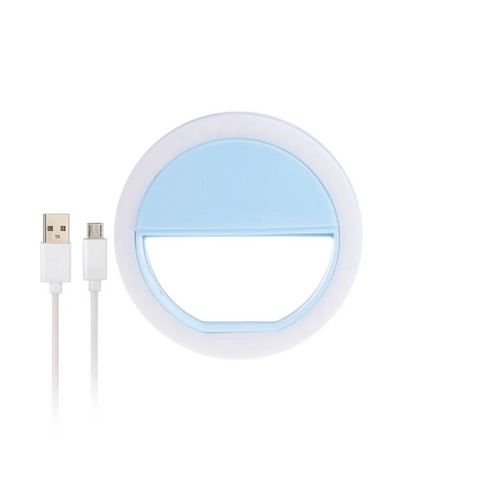 Selfie Lights Phone Led Selfie Ring Rechargeable Mobile Light Blue