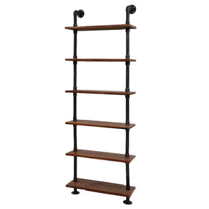 Bookshelves Artiss Rustic Wall Shelves Display Bookshelf Industrial Diy Pipe Shelf Brackets