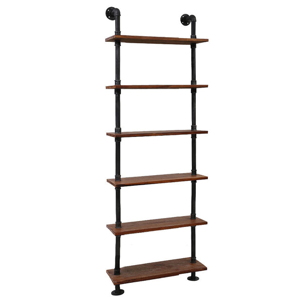 Bookshelves Artiss Rustic Wall Shelves Display Bookshelf Industrial Diy Pipe Shelf Brackets