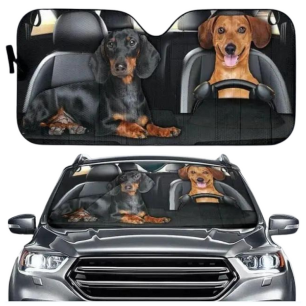 Sun Visors Pitbull Dog Family Car Sunshade Funny Gift For Him Dad Vehicle Accessories