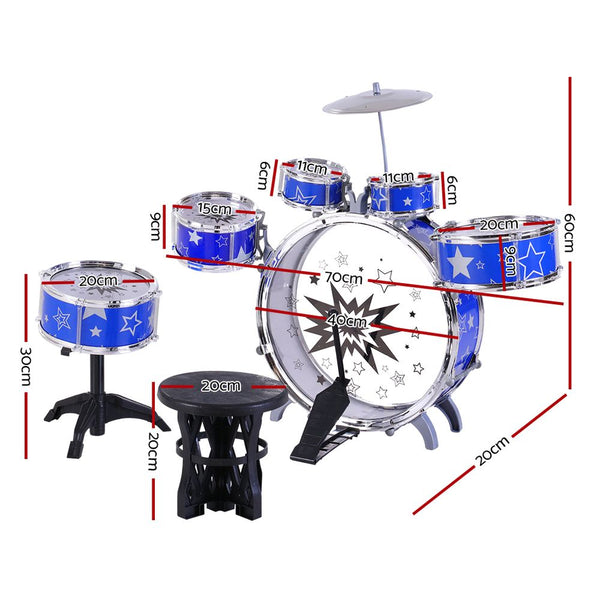 Musical Toys Keezi 11 Piece Kids Drum Set