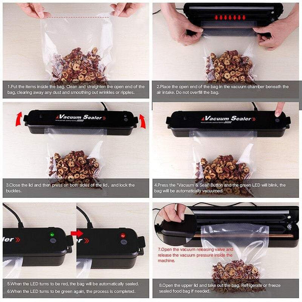 Vacuum Sealers Food Portable And Compact Packaging Machine Plastic Sealing Small Household Automatic Extractor