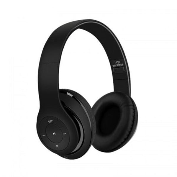 Portable Bluetooth Headphone Over Ear Wireless Headset With Microphone For Smartphone And Pc Gray