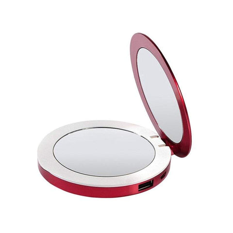 Makeup Mirrors Portable Charger Power Bank 3X Magnifying Makeup Vanity Mirror With Lights Led Compact