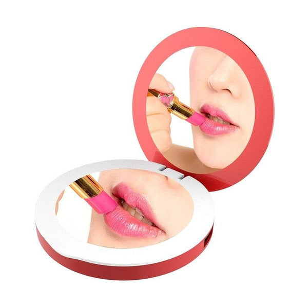 Makeup Mirrors Portable Charger Power Bank 3X Magnifying Makeup Vanity Mirror With Lights Led Compact