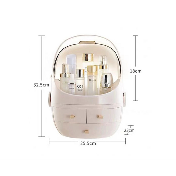 Portable Cosmetic Multifunctional Box Skin Care Product Storage White