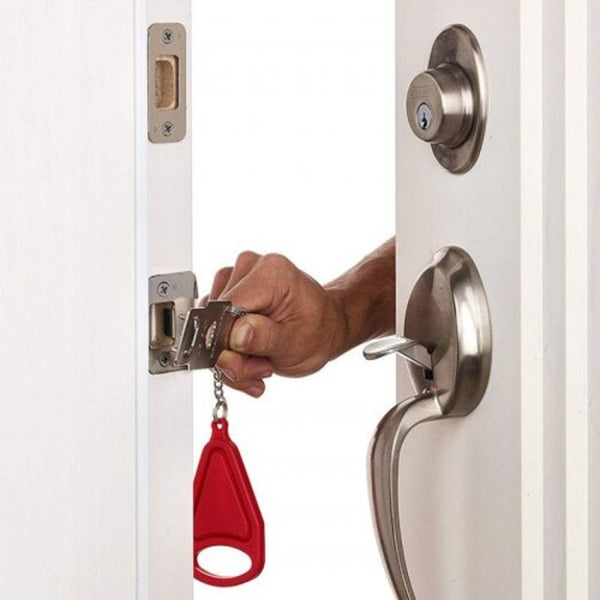 Door Locks & Lock Mechanisms Red Portable Hotel Door Lock Self Defense Stop Travel Locks