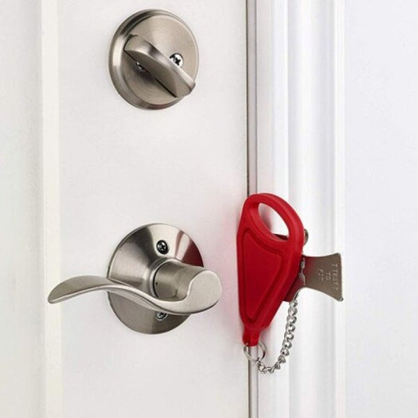 Door Locks & Lock Mechanisms Red Portable Hotel Door Lock Self Defense Stop Travel Locks