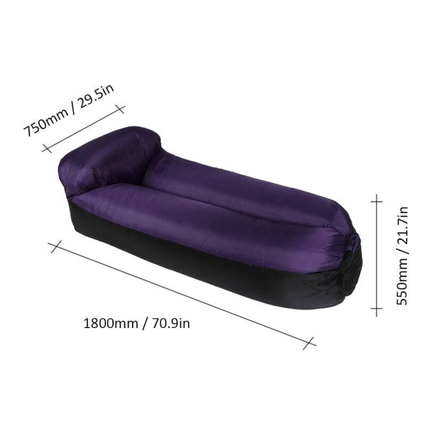 Inflatable Mattresses & Airbeds Portable Inflatable Lazy Sofa Orange