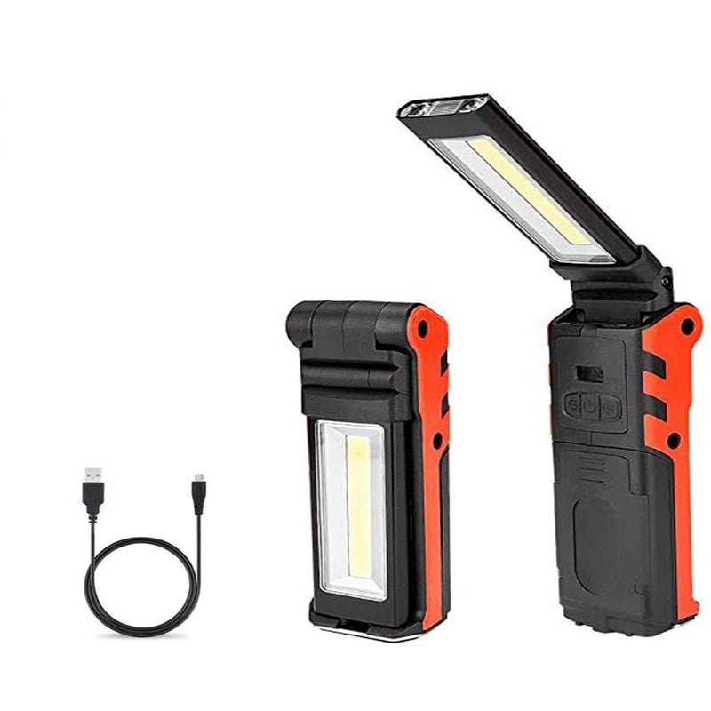 Torches & Work Lights Portable Led Work Lightrechargeable Lights Cob Flashlight Inspection Lamp With Power Display Stepless Dimmablemagnetic Base 270