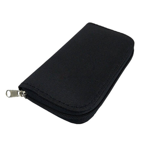 Portable Memory Cards Storage Bag Pouch Holder Zippered Carrying Case Wallet Organizer For Cf Sd Sdhc Ms Ds Black
