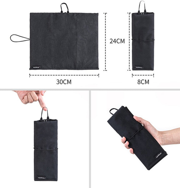 Portable Neat Tableware Storage Bag Outdoor Camping Chopsticks Spoon Knife Fork Carry Not Included