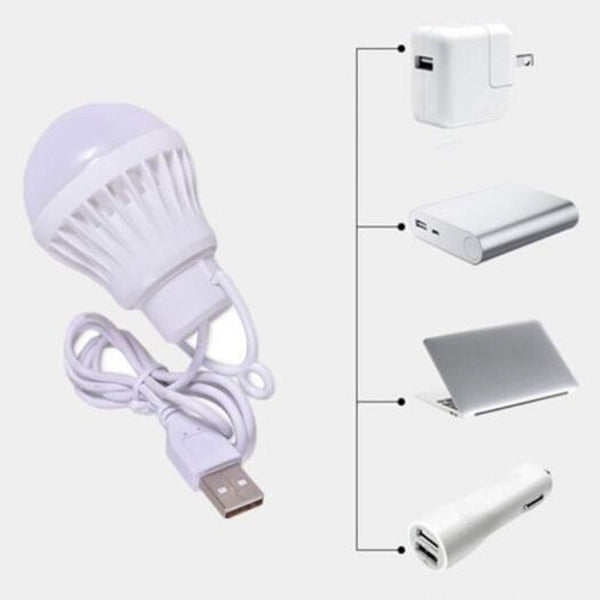 Light Bulbs Portable Usb Led Energy Saving Lamp Emergency Light Ball Bulbs For Outdoor 3W