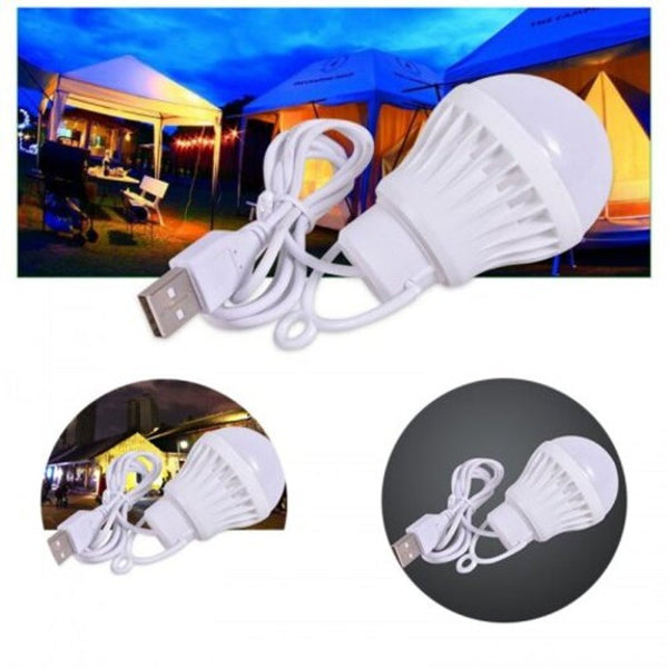 Light Bulbs Portable Usb Led Energy Saving Lamp Emergency Light Ball Bulbs For Outdoor 3W