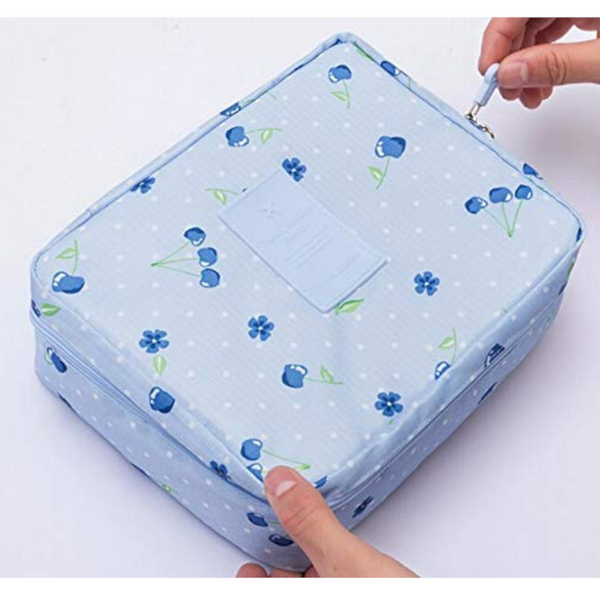 Makeup Bags & Cases Practical Multi Layer Cosmetic Bag Light Blue