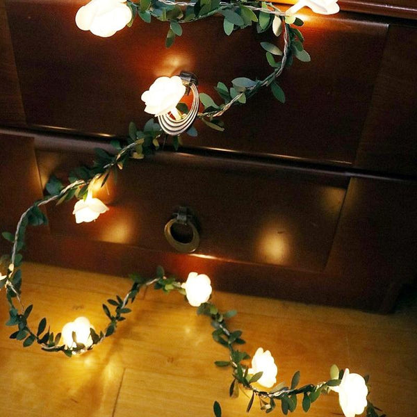 String Lights 10 / 20 40Leds Rose Flower Fairy Battery Powered