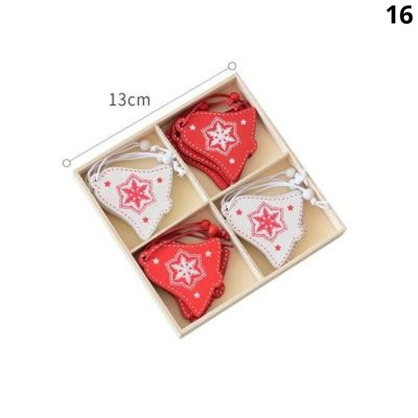 Seasonal Decorations Nordic Wooden Christmas Ornaments Pendant Tree Decorations