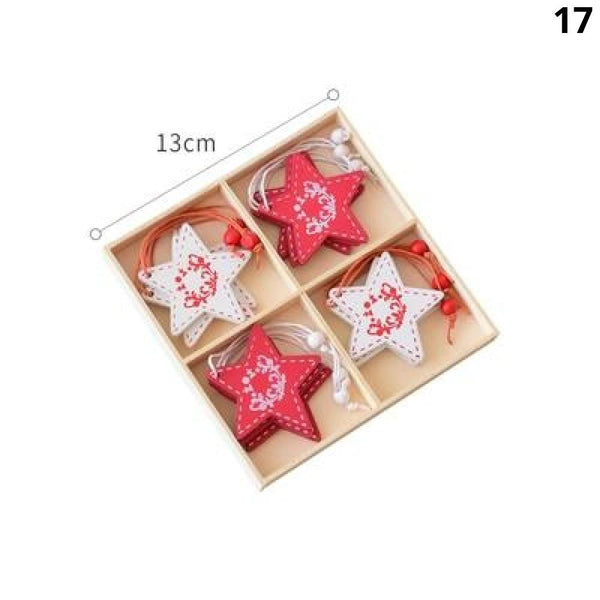 Seasonal Decorations Nordic Wooden Christmas Ornaments Pendant Tree Decorations