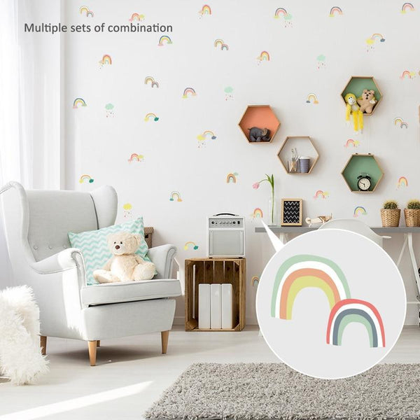 Wall Stickers Rainy Rainbows Decal Nursery Decor