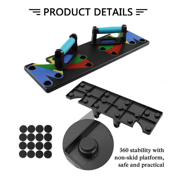 Foldable Push Up Board Fitness Workout Train Gym Exercise Pushup Stands