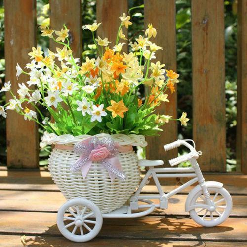 Plant Stands Cute Bicycle Decorative Flower Basket Indoor Plant Holder Home Dcor