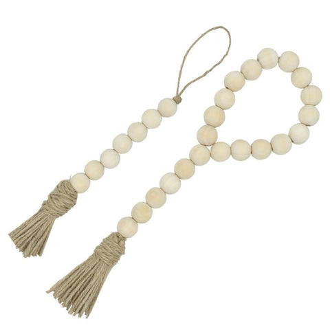 Other Home Décor Natural Wooden Beaded Tassel Country Home Decor