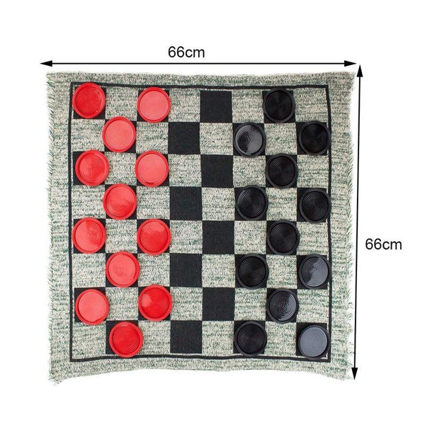 Other Outdoor Toys Giant 3 In 1 Checkers And Mega Tic Tac Toe Reversible Rug