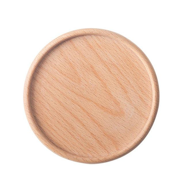 Coasters Set Of 2 Eco Friendly Beech Wood Round Square Flat Rim