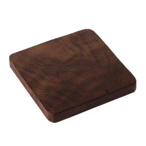 Coasters Set Of 2 Eco Friendly Beech Wood Round Square Flat Rim