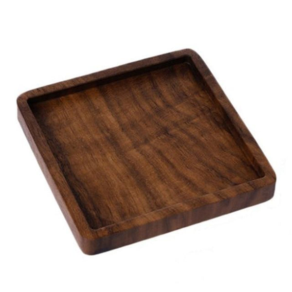 Coasters Set Of 2 Eco Friendly Beech Wood Round Square Flat Rim