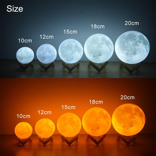 Lamps 3D Rechargeable Moon Night Light Remote Led Lamp