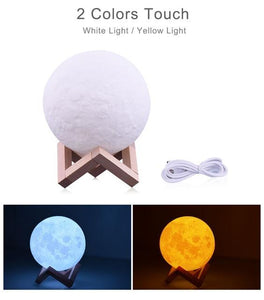 Lamps 3D Rechargeable Moon Night Light Remote Led Lamp