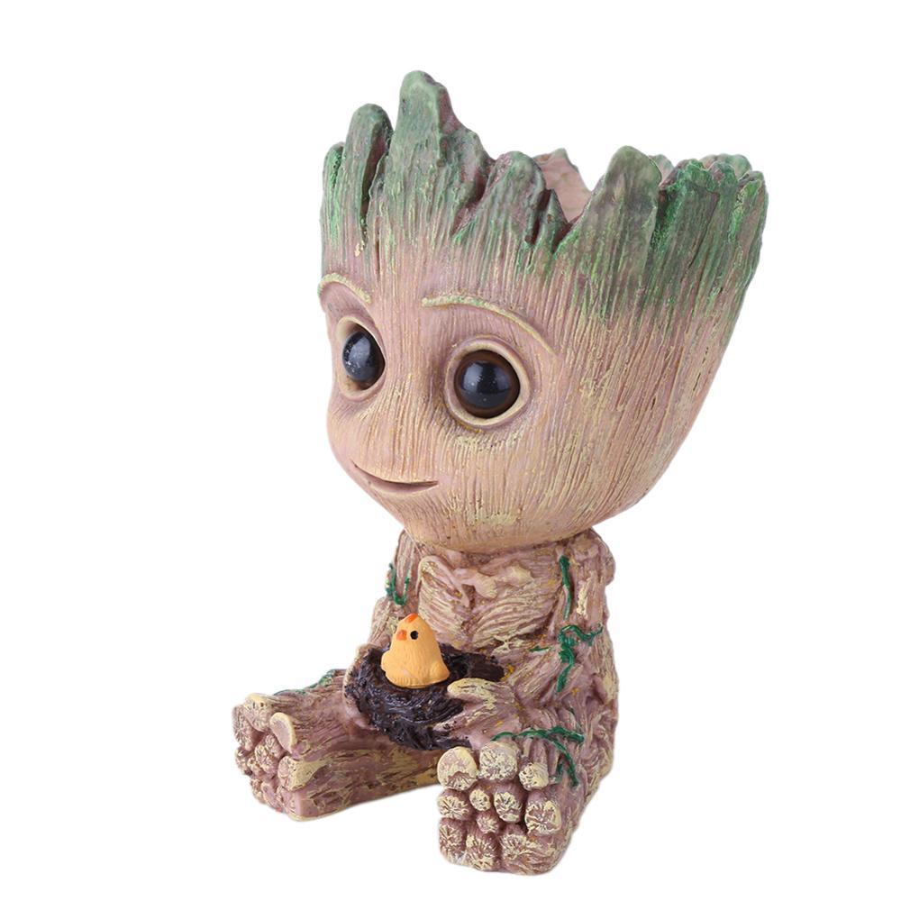 Baskets, Pots, Window Boxes Baby Groot Flowerpot Cute Little Tree Man Indoor Garden