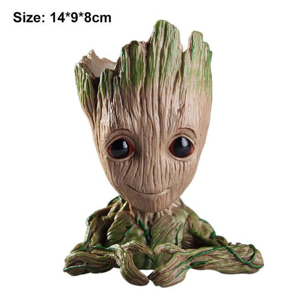 Planters & Vases Little Cute Groot Flowerpot Pen Holder Tree Man Indoor Plant