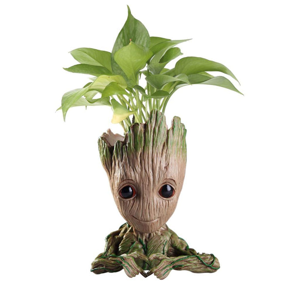 Planters & Vases Little Cute Groot Flowerpot Pen Holder Tree Man Indoor Plant