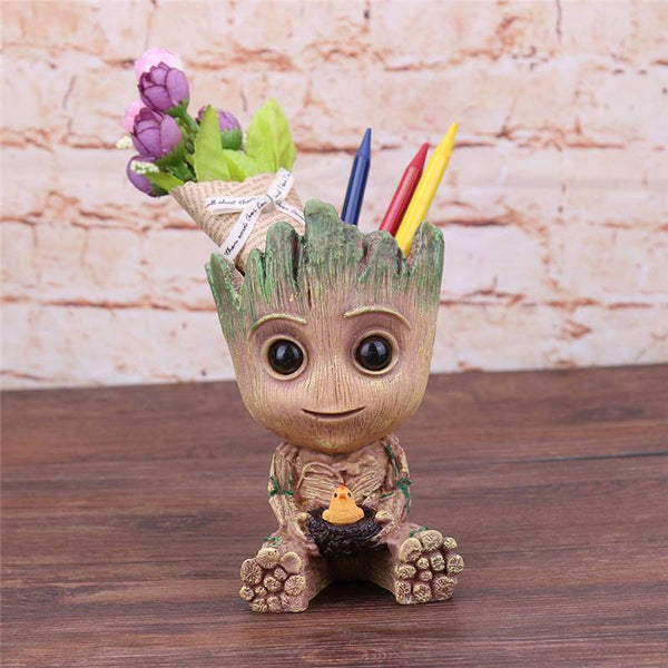 Baskets, Pots, Window Boxes Baby Groot Flowerpot Cute Little Tree Man Indoor Garden