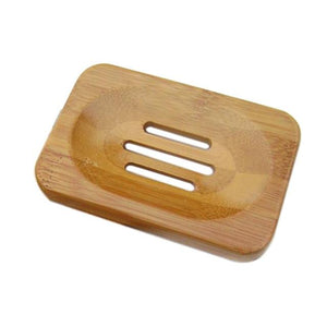 Soap Dishes & Dispensers Wooden Natural Bamboo Soap Dish Holder Bathroom Accessories