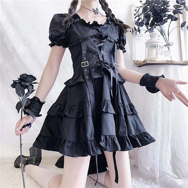 Dresses Victorian Renaissance Black Gothic Lolita Dress Women