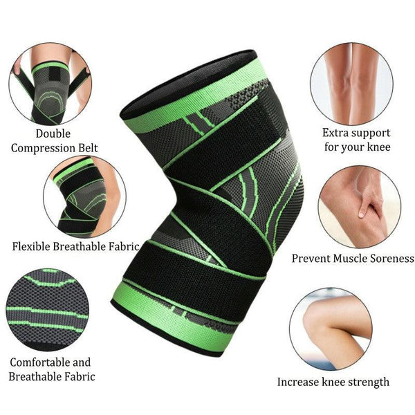 Orthotics, Braces & Sleeves Elastic 3D Pressurised Knee Brace Compression Support Sleeve